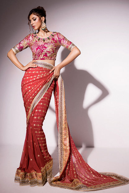 Molten Lava Saree